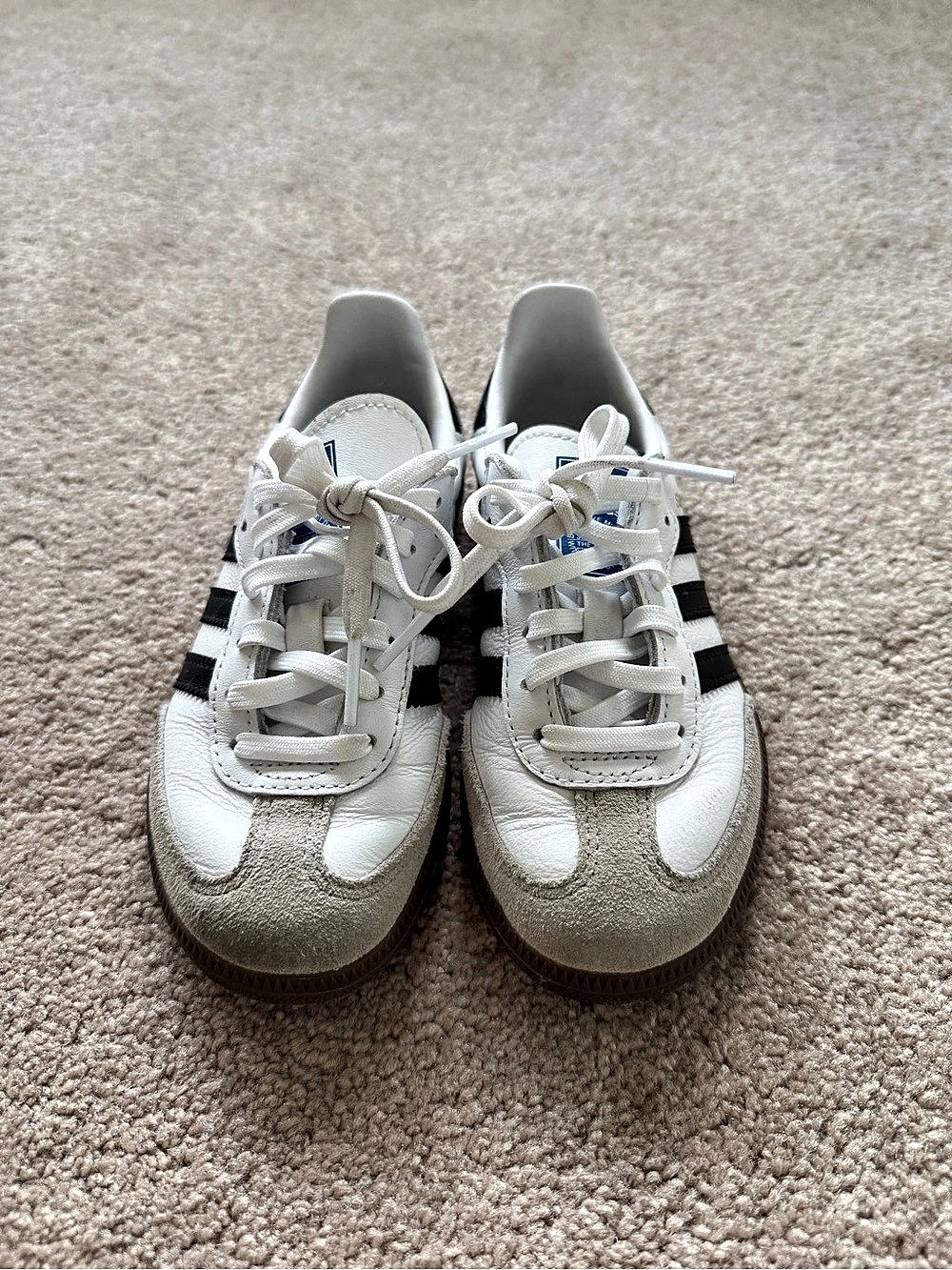 Kids adidas Samba Sneakers White & Black size 12K